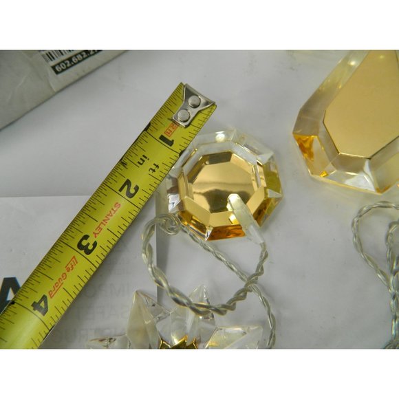 Ikea Lights String Amber Gold 10ft Hearts, Diamonds, Snowflakes, Circles Lucite - Picture 4 of 16